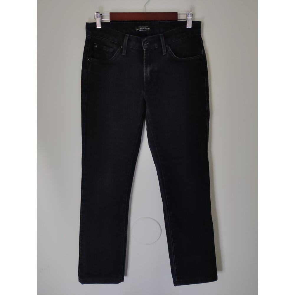 3/$20 Dry Aged Stiff Denim Black Dark Wash Women's Straight Leg Jeans Size 29